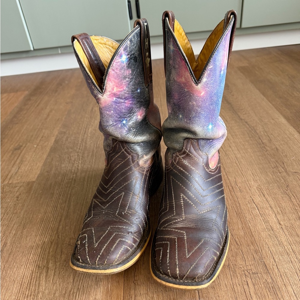 Tin Haul Brown and Multicolor Galaxy Boots